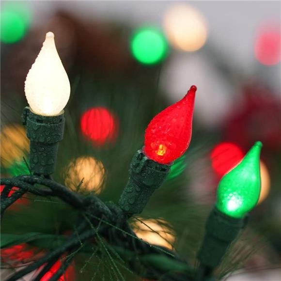 Multi Color Christmas Light Set 50 LEDs UL Certified LED String Lights Plug in - Picture 6 of 6